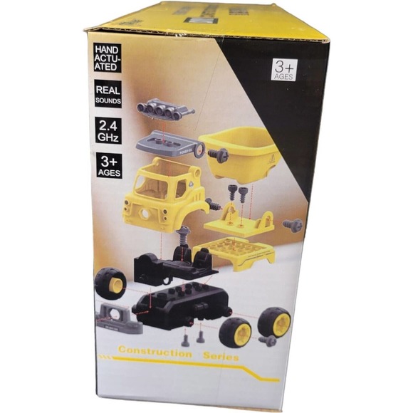 Build Remote Control Cars STEM Toys 3-7 Yr Old Boys Girls RC Construction Trucks - Picture 3 of 9